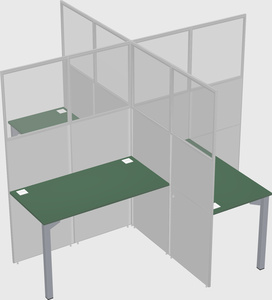 Quad office cubicles