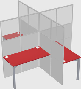 Quad office cubicles