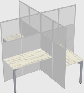Quad office cubicles