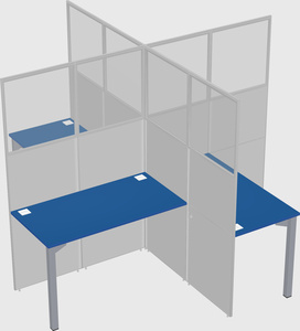 Quad office cubicles