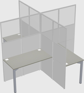 Quad office cubicles