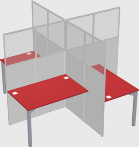 Quad office cubicles