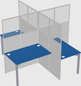 Quad office cubicles