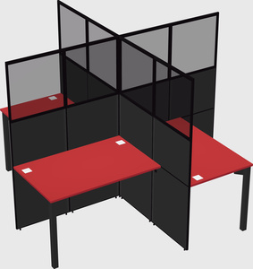 Quad office cubicles