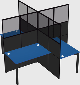 Quad office cubicles