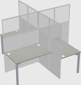 Quad office cubicles