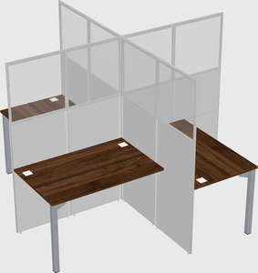 Quad office cubicles