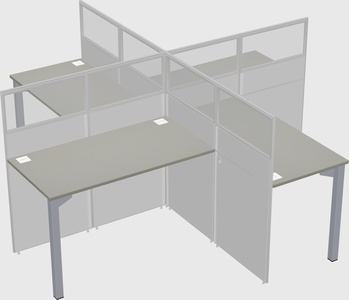 Quad office cubicles