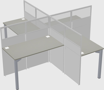 Quad office cubicles