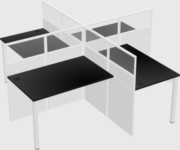 Quad office cubicles