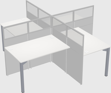 Quad office cubicles