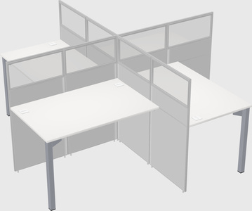 Quad office cubicles