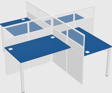 Quad office cubicles