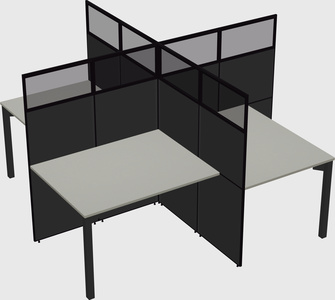 Quad office cubicles