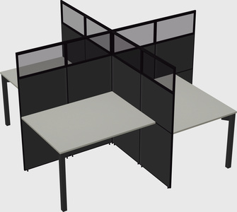 Quad office cubicles