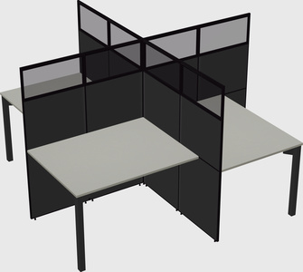 Quad office cubicles