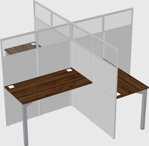 Quad office cubicles