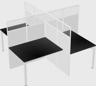 Quad office cubicles
