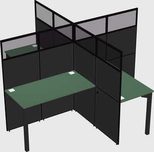 Quad office cubicles