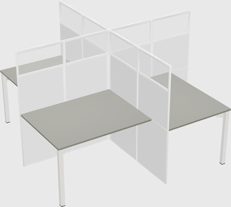 Quad office cubicles