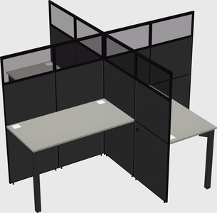 Quad office cubicles