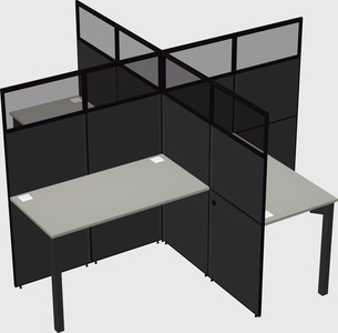 Quad office cubicles