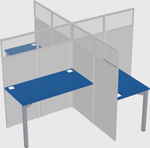 Quad office cubicles