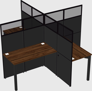 Quad office cubicles