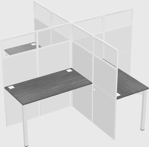 Quad office cubicles