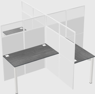 Quad office cubicles