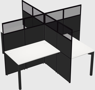 Quad office cubicles