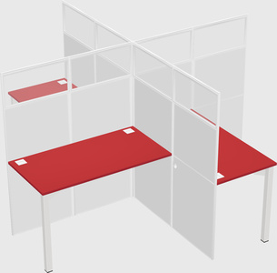 Quad office cubicles
