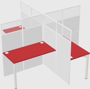 Quad office cubicles