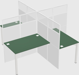 Quad office cubicles