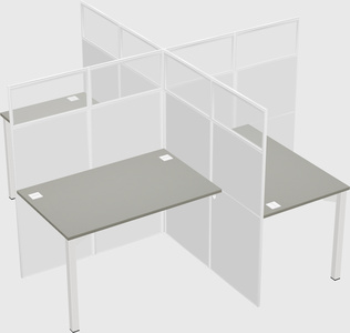 Quad office cubicles