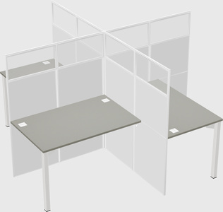 Quad office cubicles