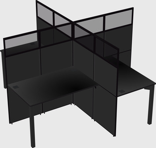 Quad office cubicles