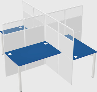 Quad office cubicles