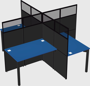 Quad office cubicles