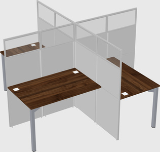 Quad office cubicles