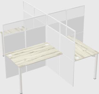 Quad office cubicles