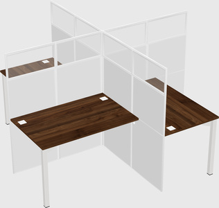 Quad office cubicles