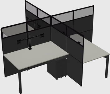 Quad office cubicles