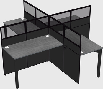 Quad office cubicles