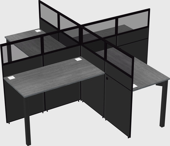 Quad office cubicles