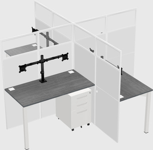 Quad office cubicles