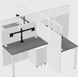 Quad office cubicles