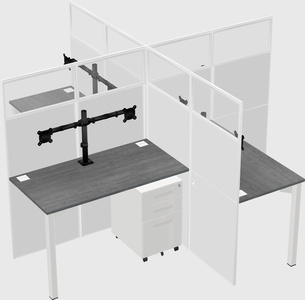 Quad office cubicles