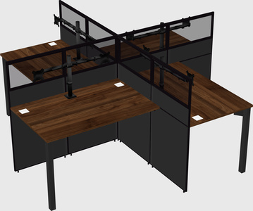 Quad office cubicles