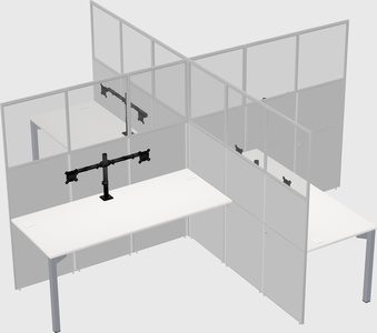Quad office cubicles